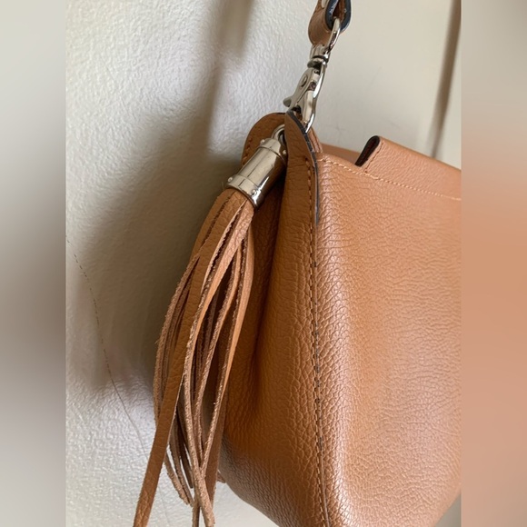 Anna Luchini Leather Purse tan crossbody made in Italy leather bag - Picture 2 of 11